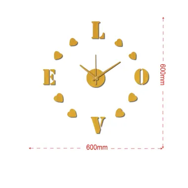 Naklejka na Ścianę Zegar LOVE 60X60 cm MIN 2